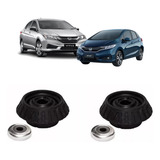 2 Coxim C/rol Batente Amortecedor Dianteiro Honda Fit City