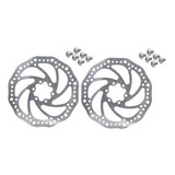 2 Disco Freio Rotor Bike 160mm Inox Com 6 Parafusos 2und Par Cor Prata