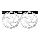 2 Discos Rotor Bike Mtb Shimano Slx Rt66 6 Parafusos 160 Mm