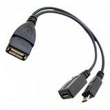 2 Em 1 Otg Micro Usb Host Power Y Divisor Adaptador Usb Fire