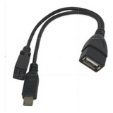 2 Em 1 Otg Micro Usb Host Power Y Divisor Adaptador Usb