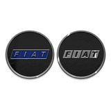 2 Emblemas Badge Distintivos Aço Inox 304 Fiat Exclusivos