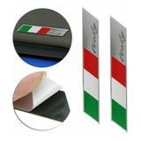 2 Emblemas Bandeira Itália Adesivo Alumínio Ref Ds047