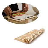 2 Esteiras Sudare Bambu Enrolar Sushi Mat Oriental 23x24 Cm