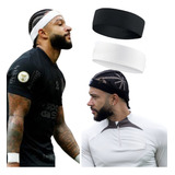 2 Faixas Testeira De Cabelo Esportiva Treino Microfibra Top