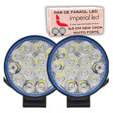 2 Farol De Milha Led Redondo 42w 12v/24v Jeep Pequeno Menor