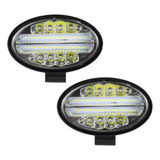 2 Farol Led Oval 144w 12v 24v Caminhão Trator Colheitadeira