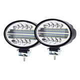 2 Farol Led Oval 144w 12v 24v Caminhão Trator Colheitadeira 