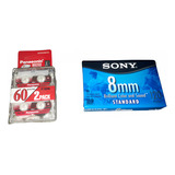 2 Fitas Micro Cassete Panasonic / 1 Fita Sony 8mm Filmadora
