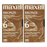 2 Fitas Vhs Maxell Standard Grade T-120 Lacradas