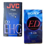 2 Fitas Vhs Sony Ed + Jvc Ehg T_120