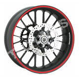 2 Frisos Adesivos Refletivos Para Rodas Motos 10mm Largo