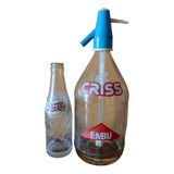 2 Garrafa Antiga De Coleção Água Mineral Criss Sifão E Pepsi