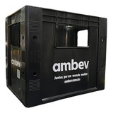 2 Garrafeira Ambev Engradado Cerveja 1l P/ 12 Garrafas Preto