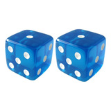 2 Jogo De Dado 16mm (1,6cm) Azul Translúcido - Ej Games