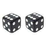 2 Jogo De Dado 26mm (2,6cm) Preto - Ej Games