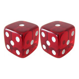 2 Jogo De Dado 26mm Vermelho Translúcido - Euclides Jordão