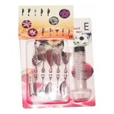 2 Kit 11 Pç Ferramentas Art Flores Artísticas Gelatina Inox