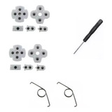 2 Kit Borracha Reparo Para Controle Ps4 Chave Molas 050 055