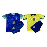 2 Kit Infantil E Juvenil Da Seleção Brasileira Novo
