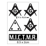 2 Kits Maçonaria Maçon Maçonico Mictmr / Carro / 10 Adesivos