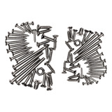 2 Kits Parafusos Inox Guitarra Les Paul 1 Kit 2.9mm 1kit 2.4