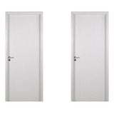 2 Kits Porta De Madeira Lisa 215x84cm Com Batente De Gawt