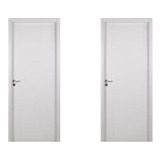 2 Kits Porta De Madeira Lisa 215x84cm Com Batente De Ha