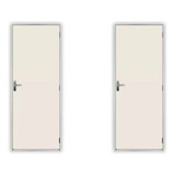2 Kits Porta De Madeira Lisa 215x85cm Com Batente De Hewt