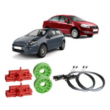 2 Kits Reparo Máquina Vidro Dianteira Punto 4p 2007 A 2018