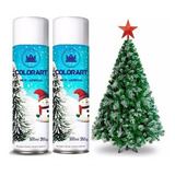 2 Lata Neve Artificial Spray Colorart 300ml Decoração Natal