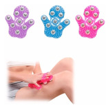 2 Luvas Massagem Estética Drenagem Esferas Cor Roxa
