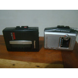 2 Mini Gravador Cassette Panasonic Ñ Funcionam , Ler Descr