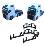 2 Miniaturas Cavalo Mecânico Volvo Branco