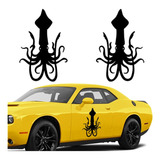2 Pçs Adesivos Lateral Carro - Lula Tentáculos