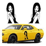 2 Pçs Adesivos Lateral Carro - Mulher Bela