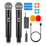 2 Pcs Microfone Sem Fio Profissional Dinâmico Karaokê