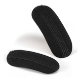 2 Peças De Grampo De Cabelo De Esponja Preta Volume Bumpit P