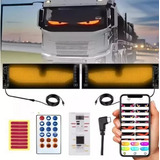 2 Peças De Olhos De Led Para Pára-brisas De Caminhão, Eyes 2
