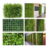 2 Placas De Grama Artificial Premium 60x40 Jardim Vertical Estrutura Verde-escuro Planta Verde