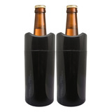 2 Porta Garrafas Térmico Cerveja 600ml Parede Dupla - Black
