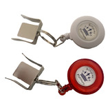 2 Porta Giz Platinum Para Sinuca / Bilhar De Elástico Cor Branco E Vermelho