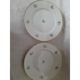 2 Pratos De Sobremesa Porcelana Maua Antigos