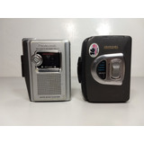 2 Radios Walkman Cassete Aiwa Panasonic Lcx Defeito Leia