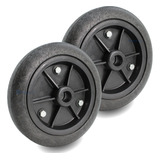 2 Roda Carrinho Diâmetro 9 Polegada Pvc Furo 7/8 120kg Carga Rodas Preto
