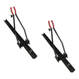 2 Suporte Transbike Rack Calha De Teto Leva Transporte Bike Cor Preto