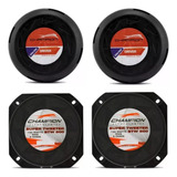 2 Tweeter + 2 Driver Champion 400w 8 Ohms Similar Selenium Cor Preto