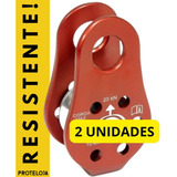 2 Un Polia Aluminio Roldana Alpinismo Escalada Altura 20kn