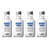 2 Und Miniaturas Vodka Absolut Natural Suecia Vidro 50ml