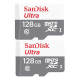 2 Unidades Cartão De Memoria 128gb Ultra 100mbs Sandisk Nfe